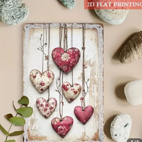 Botique Other - Floral Heart Wall Art Decor